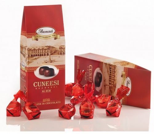 Cuneesi - čokoládové pralinky různé druhy, krabička